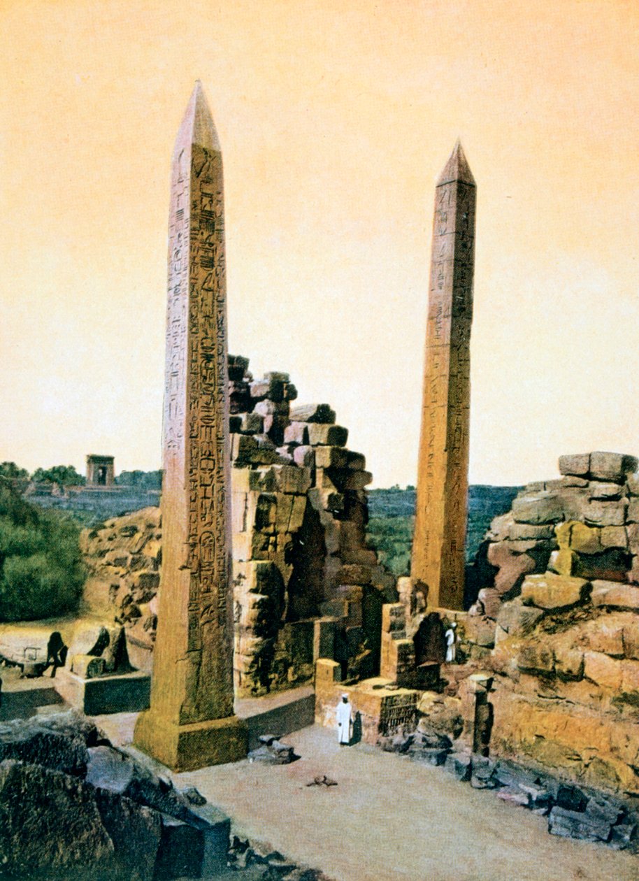 Hatsepszut királynő obeliszk, Amun temploma, Karnak, Luxor, Egyiptom, XX. század alkotó: Unbekannt