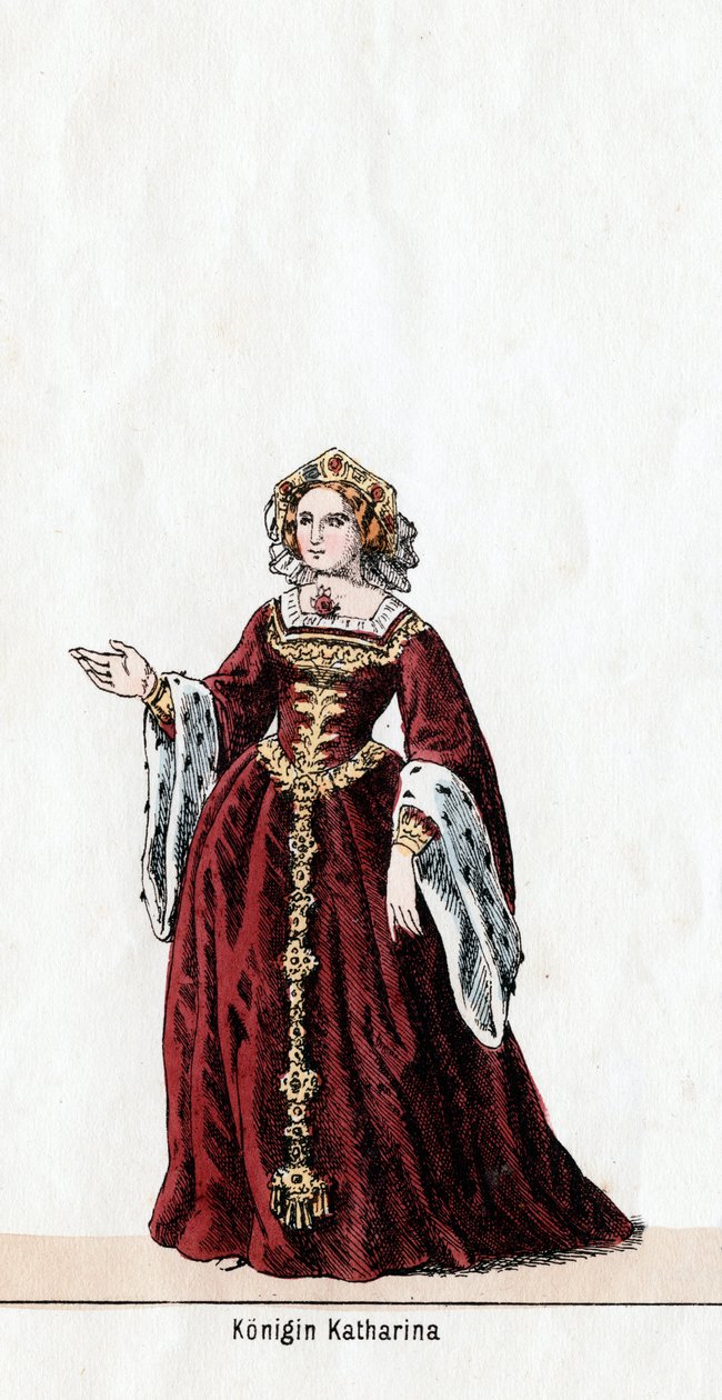 Katharine királynő, Shakespeare drámájának jelmezterve, VIII. Henrik, XIX. alkotó: Unbekannt