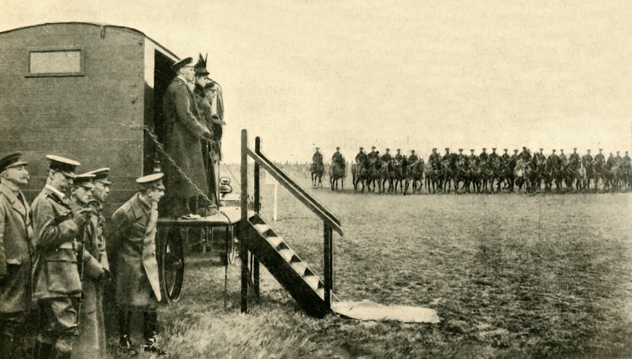 Mary of Teck katonákat látogat meg a hampshire-i Aldershotban, első világháború, 1915, 1920 körül. alkotó: Unbekannt