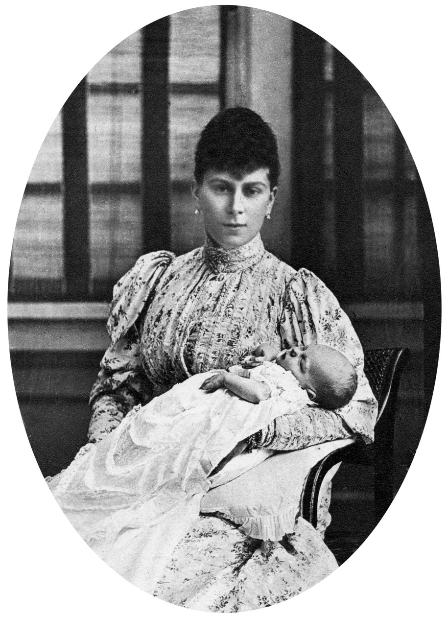 Mária királynő a leendő VIII. Edward királlyal, 1894 alkotó: Unbekannt