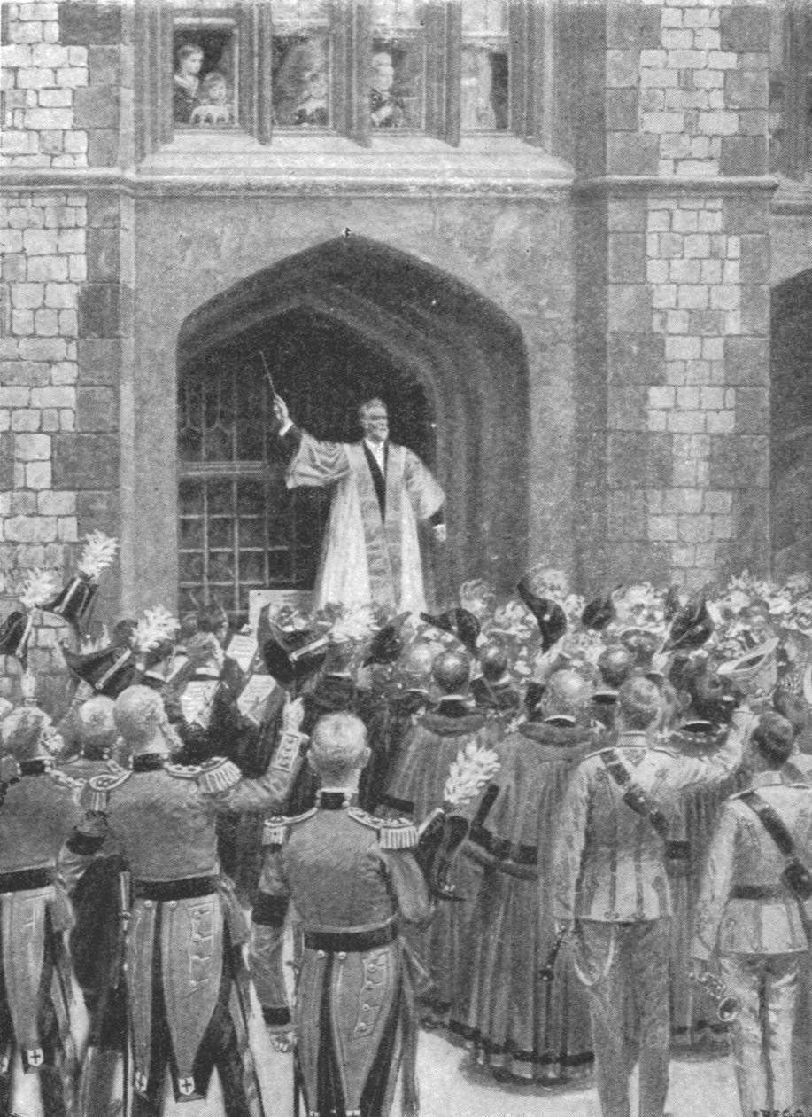 Viktória királynő szerenádot kapott Windsorban nyolcvanadik születésnapja reggelén...1899, 1901. alkotó: Unbekannt