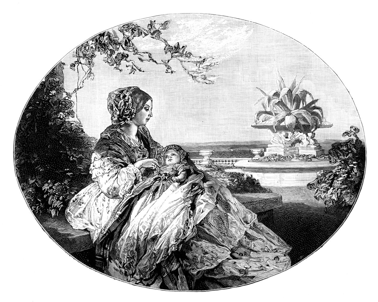 Viktória királynő és Arthur herceg, 1850 alkotó: Unbekannt