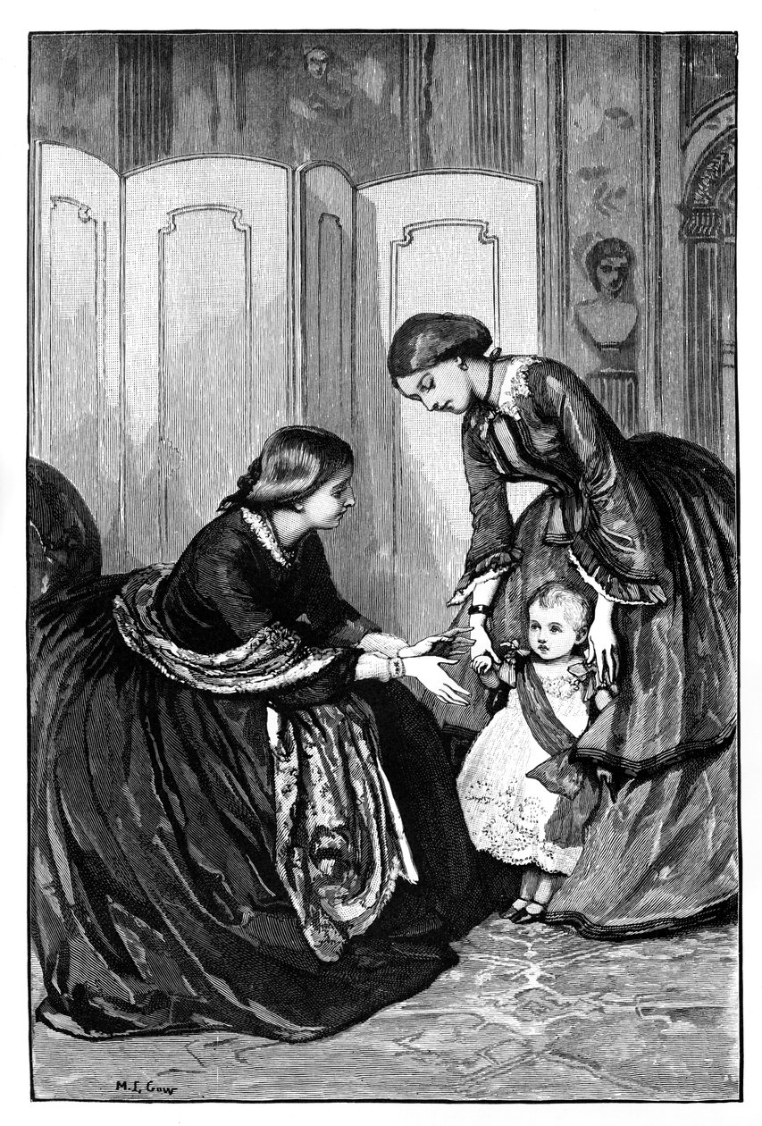 Viktória királynő és kisunokája, Vilmos porosz herceg, 1883 alkotó: Unbekannt