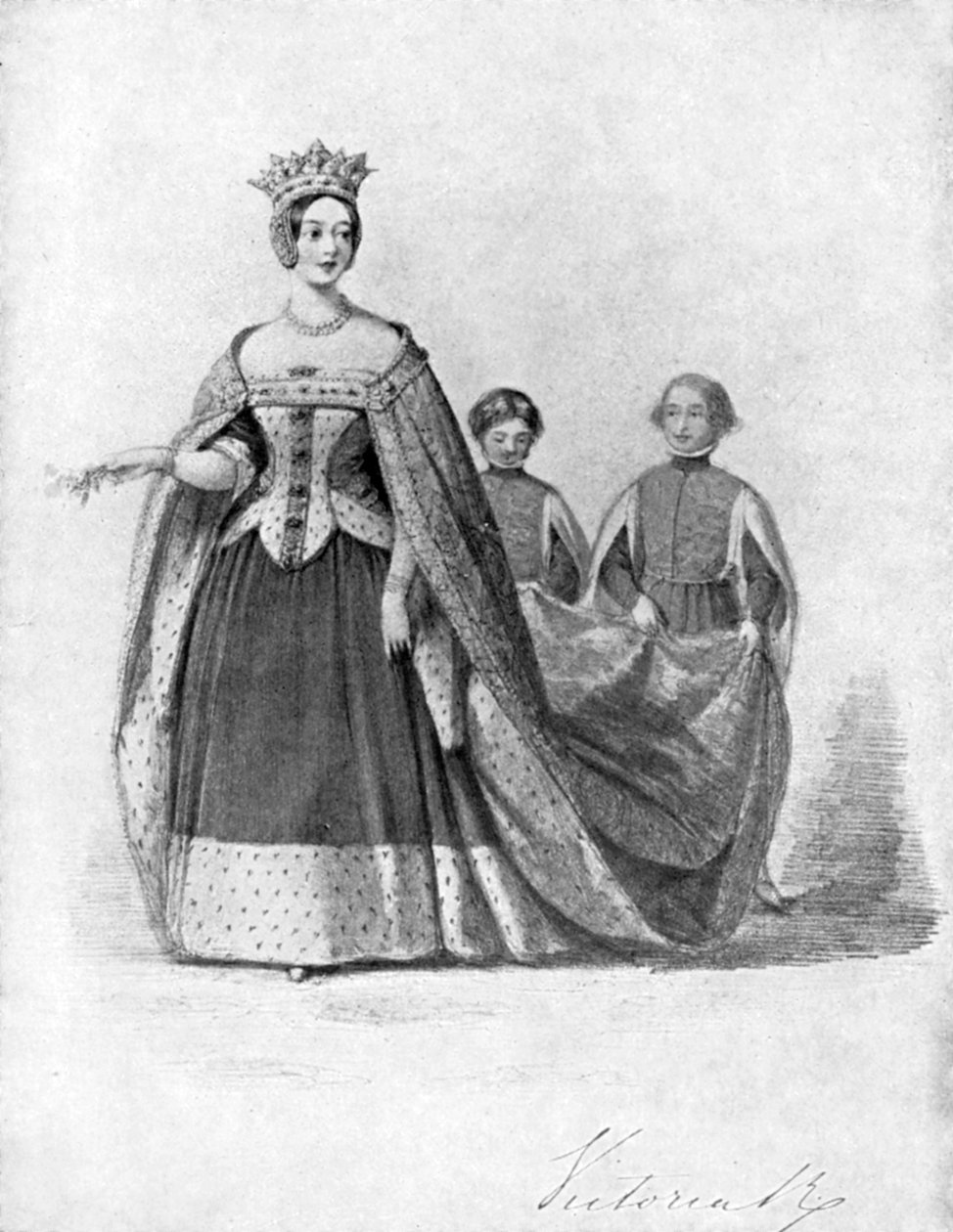 Viktória királynő mint Fülöp királynő a Plantagenet-bálon, a Buckingham-palota, 1840-es évek, 1901 alkotó: Unbekannt