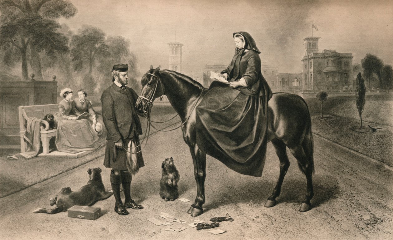 Viktória királynő az Osborne House-ban, 1865, 1906 alkotó: Unbekannt