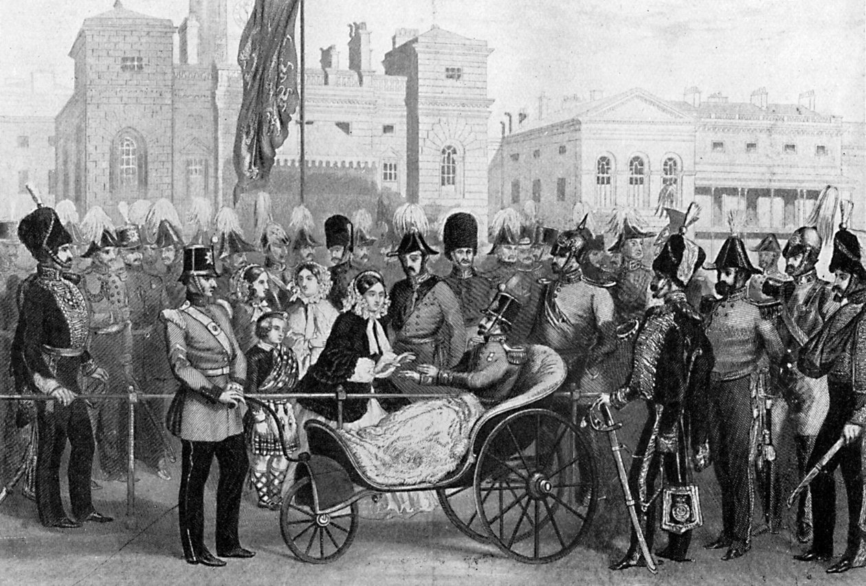 Viktória királynő érmeket oszt ki, 1855. május 18., 1920 alkotó: Unbekannt