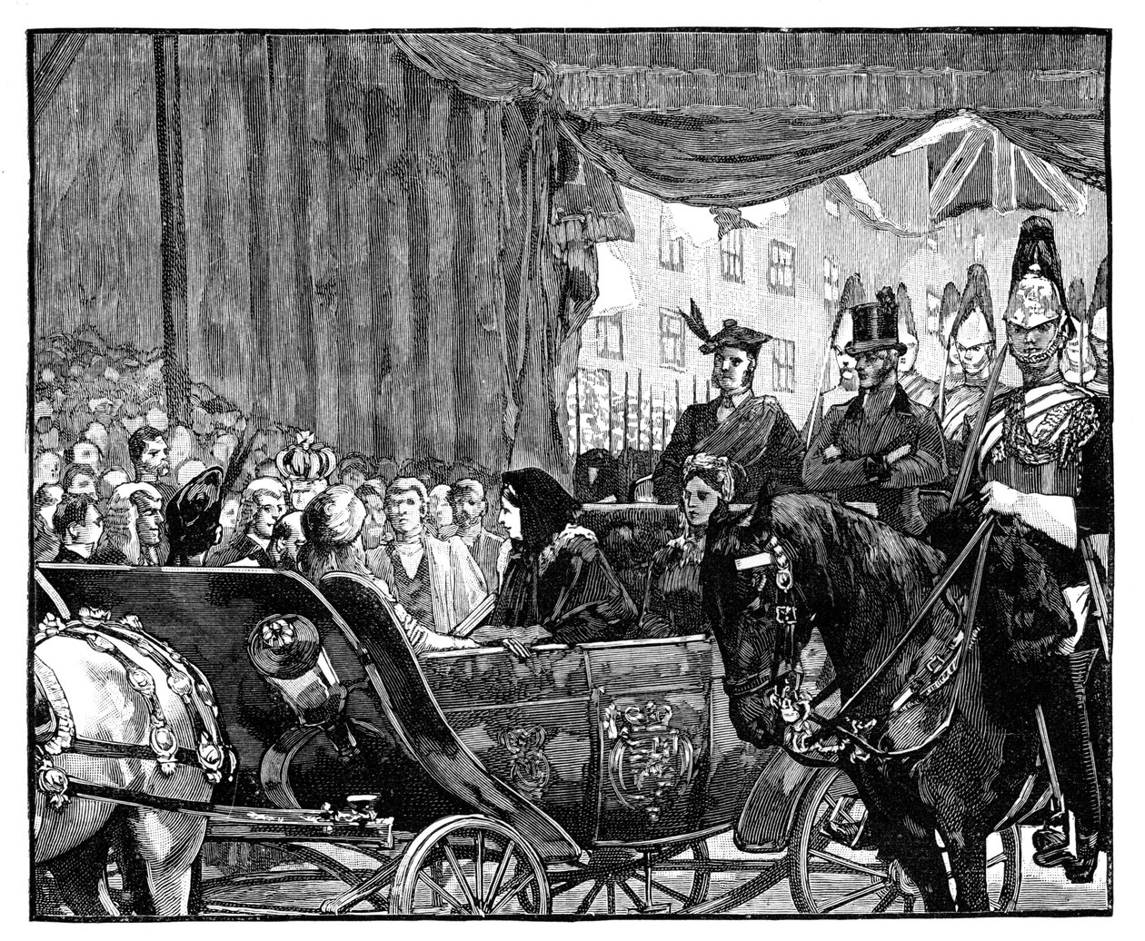 Viktória királynő megnyitja a Blackfriars Bridge-et, London, 1869 alkotó: Unbekannt