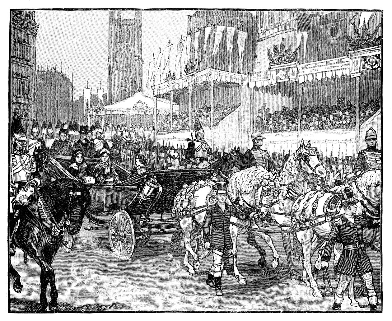 Viktória királynő megnyitja a Holborn viaduktot, London, 1869 alkotó: Unbekannt