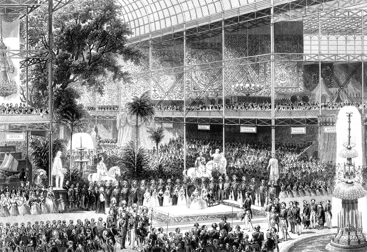 Viktória királynő megnyitja a Nagy Kiállítást a Crystal Palace-ban, London, 1851. május 1 alkotó: Unbekannt