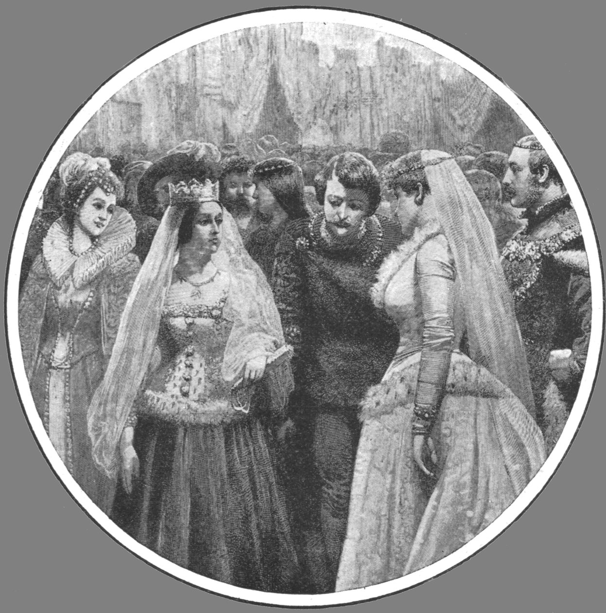 Victorias Plantagenet királynő jelmezbálja a Buckingham-palotában, 1842. május 7...., 1901. alkotó: Unbekannt
