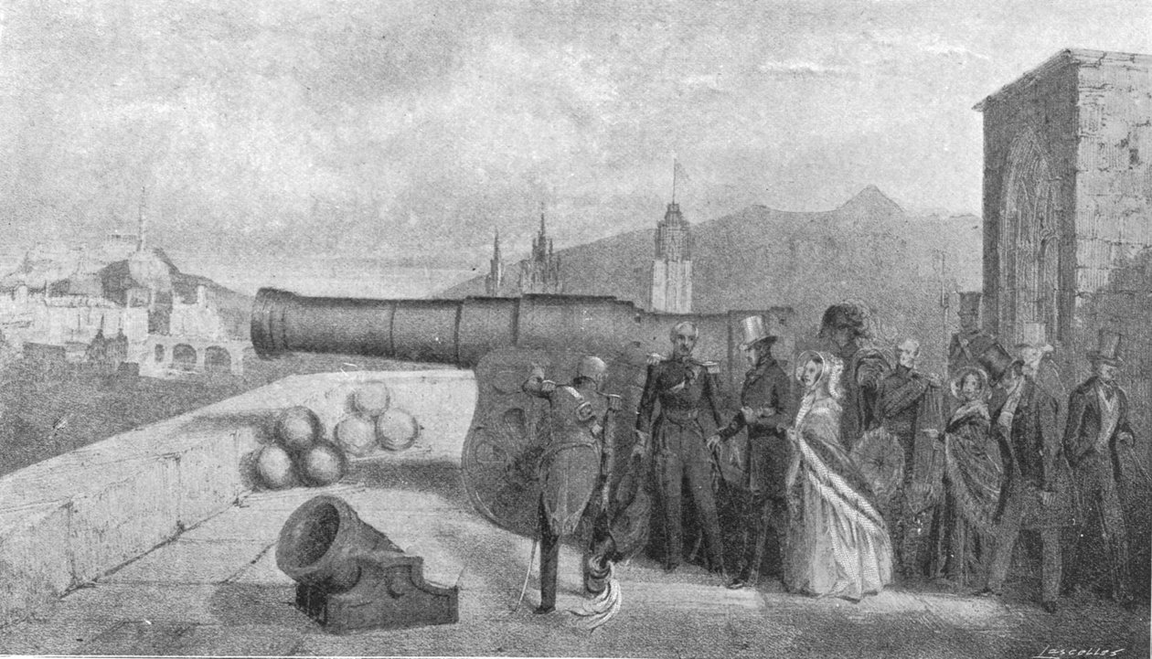 Viktória királynő első látogatása Skóciában, 1842: Mons Meg ellenőrzése az Edinburgh-i kastélyban, 1901. alkotó: Unbekannt