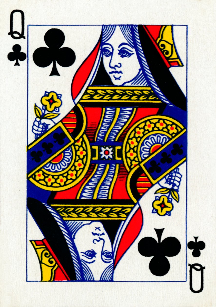 A klubok királynője a Goodall & Son Ltd. kártyapaklijából, 1940 alkotó: Unbekannt
