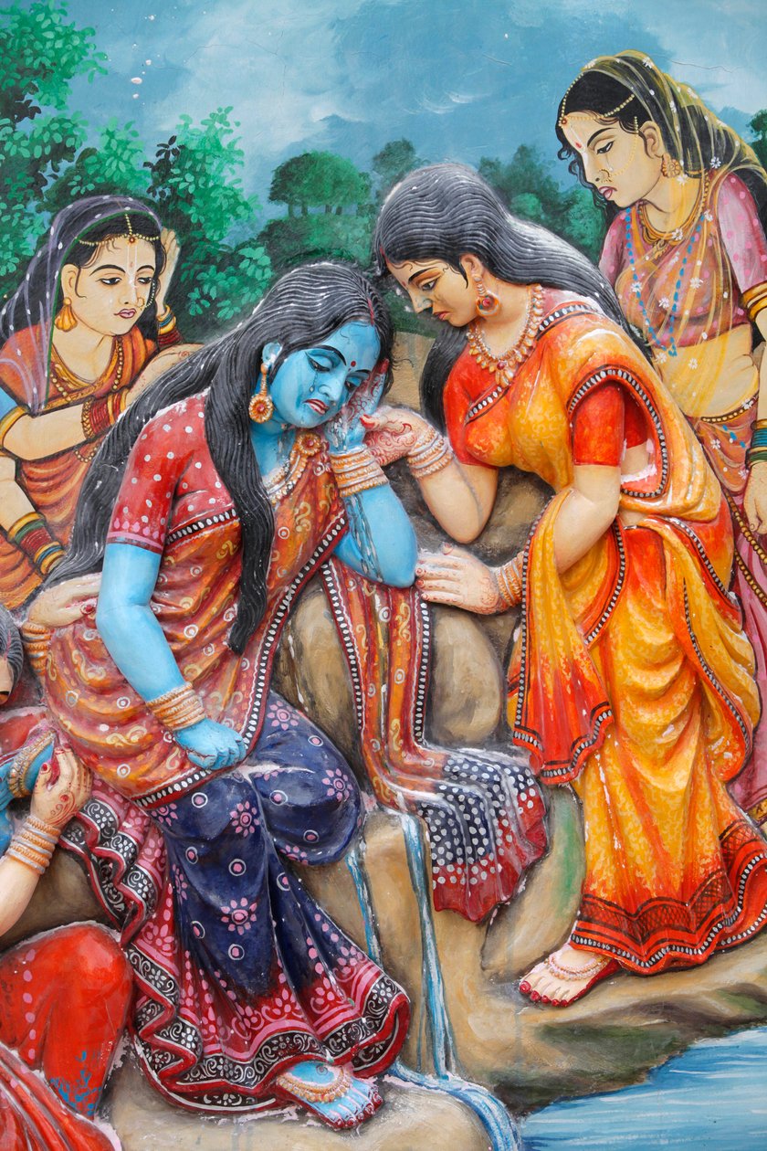Radha sír, miután elszakadt Krishna Vrindavan Indétől alkotó: Unbekannt