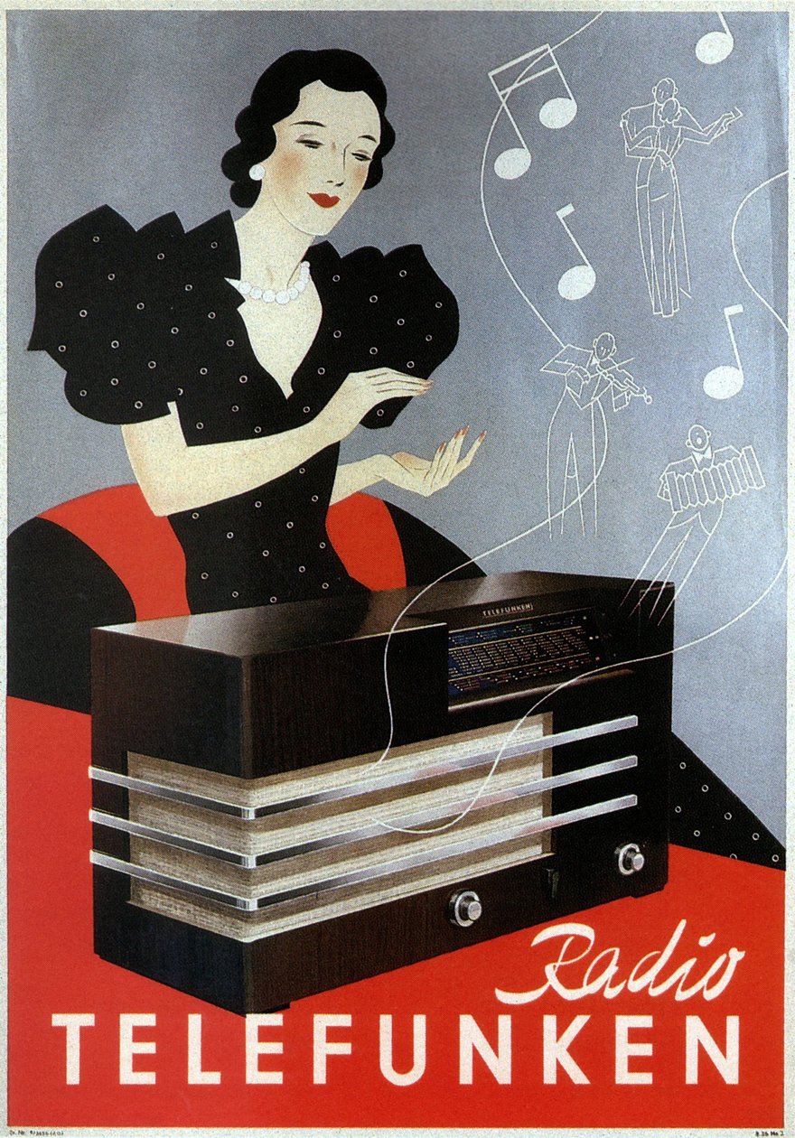 Radio Telefunken, 1935 alkotó: Unbekannt