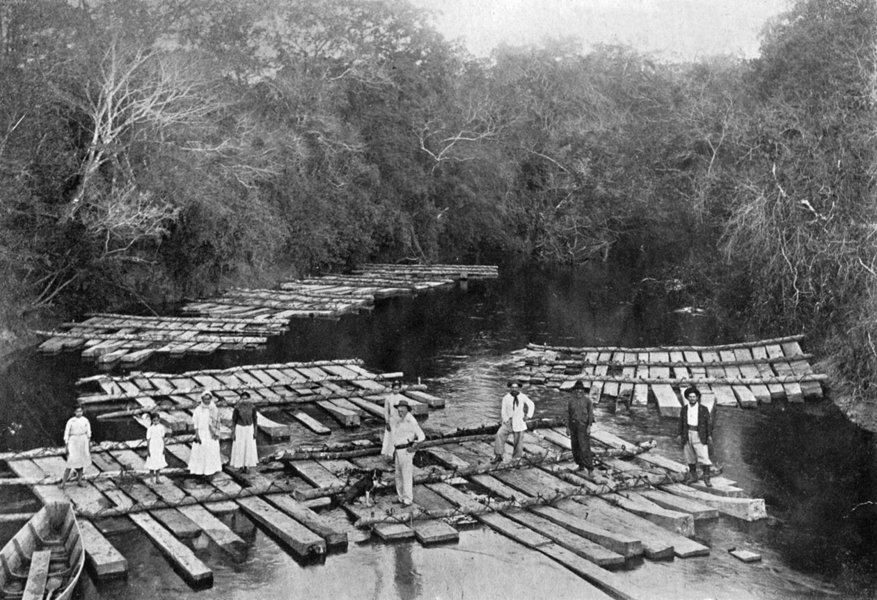 Tutajok a Tebicuary-mi folyón, Paraguay, 1911 alkotó: Unbekannt
