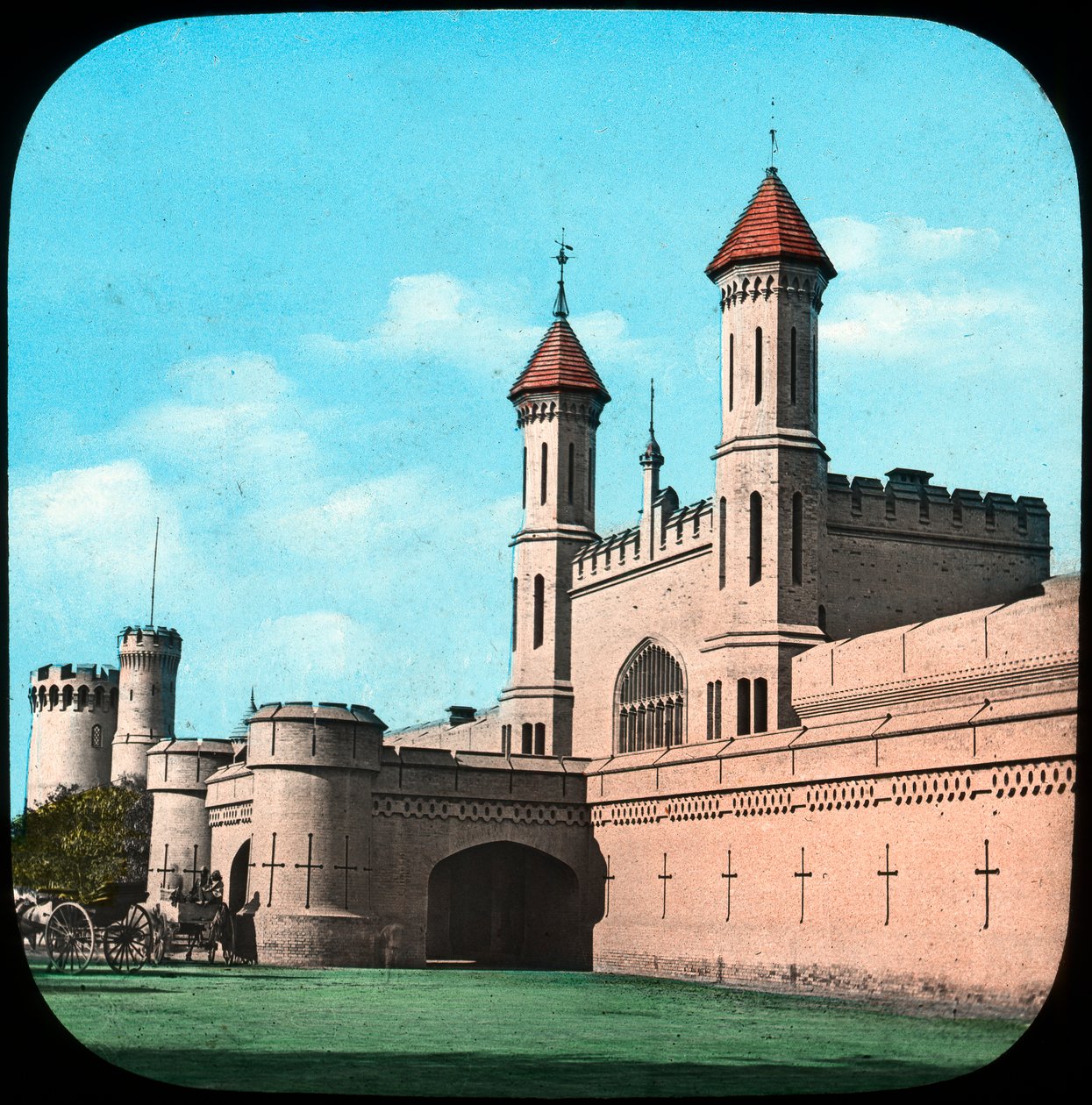 Vasútállomás, Lahore, India, 19. század vége vagy 20. század eleje alkotó: Unbekannt