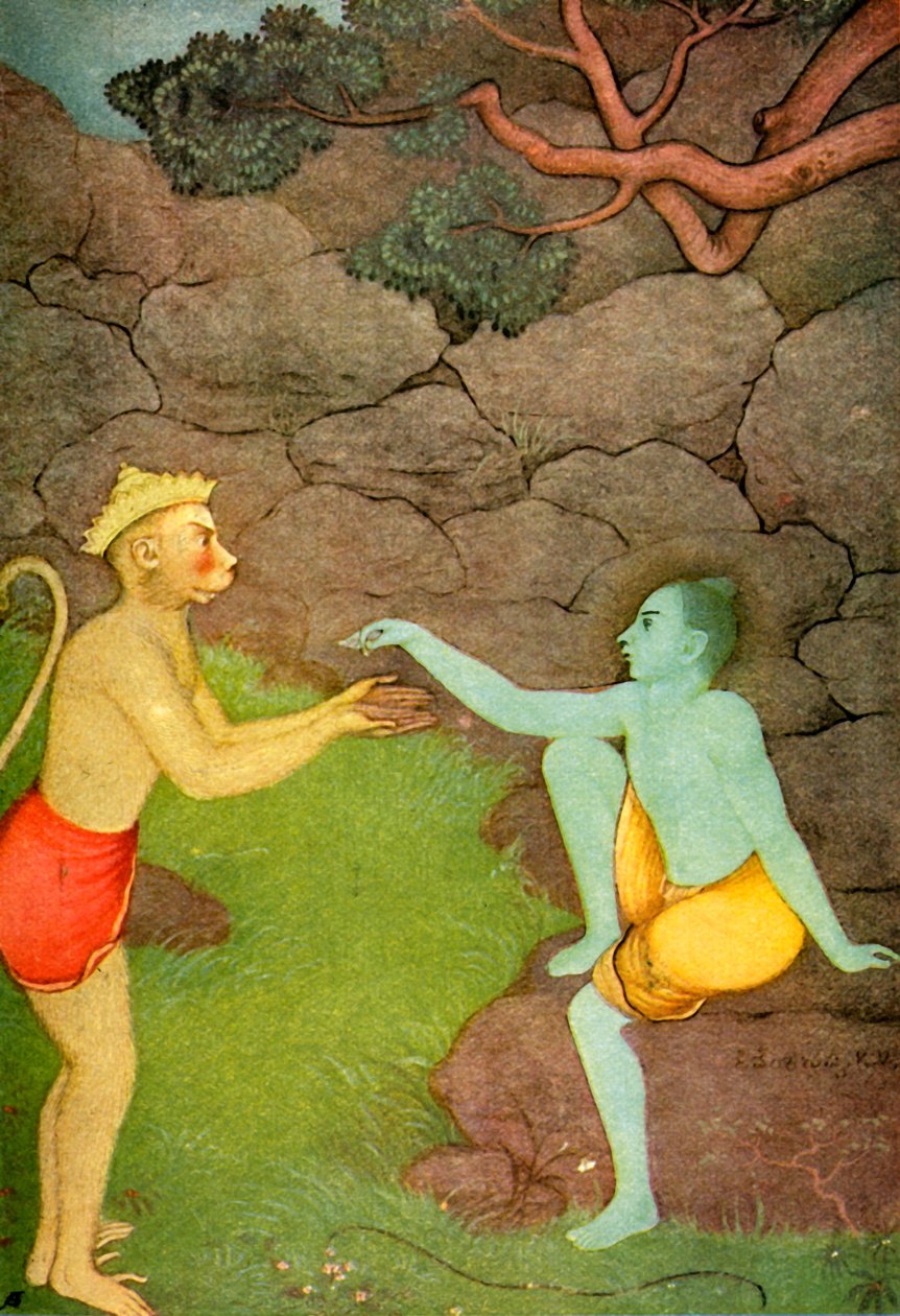 „Rama Signet-gyűrűjét küldi Sitának”, 1920. alkotó: Unbekannt