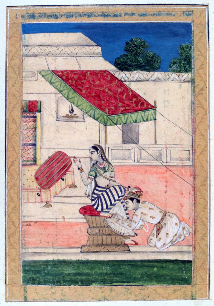 Ramkali Ragini, Ragamala Album, Rajasthan Iskola, 19. század alkotó: Unbekannt