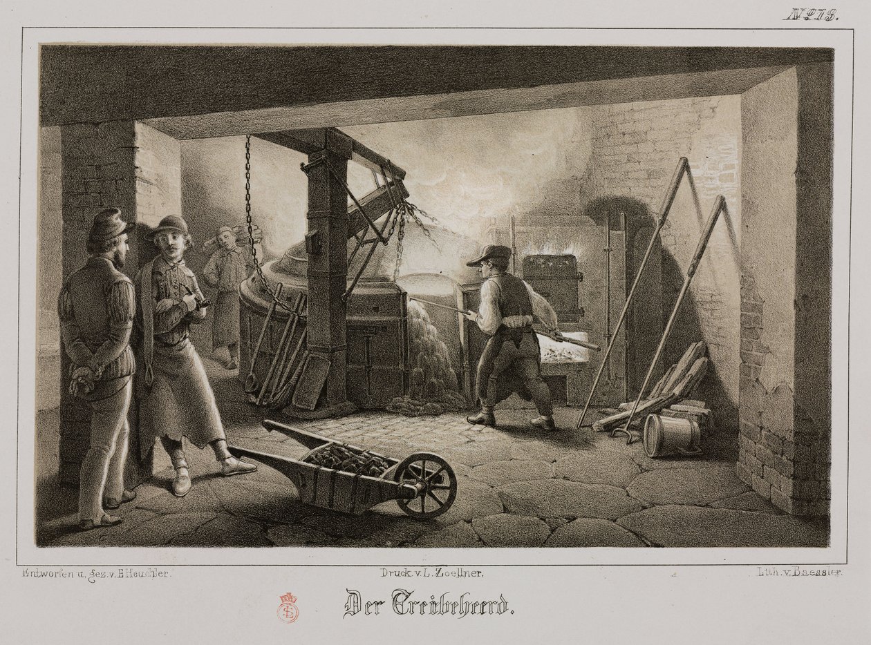 Nyersanyag-feldolgozás, Kohászati Öntöde, Németország, 1851 körül alkotó: Unbekannt