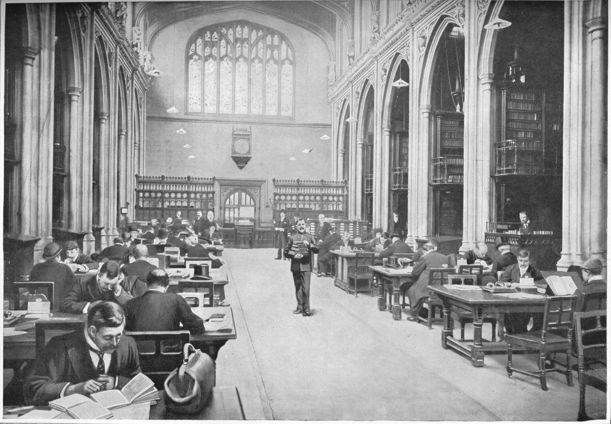 Olvasóterem, Guildhall Library, City of London, 1903 1903 alkotó: Unbekannt