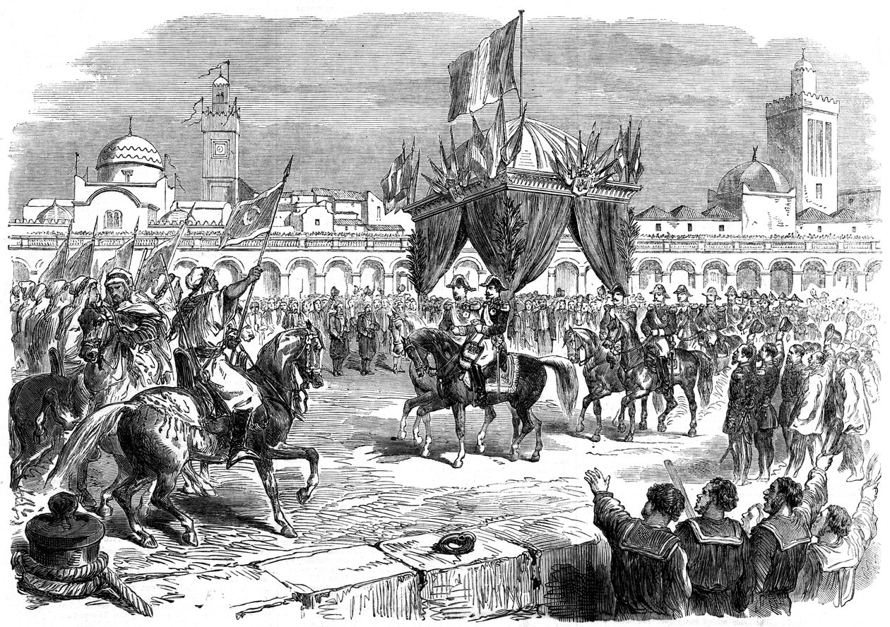 A francia császár fogadása az algíri rakparton, 1865 alkotó: Unbekannt