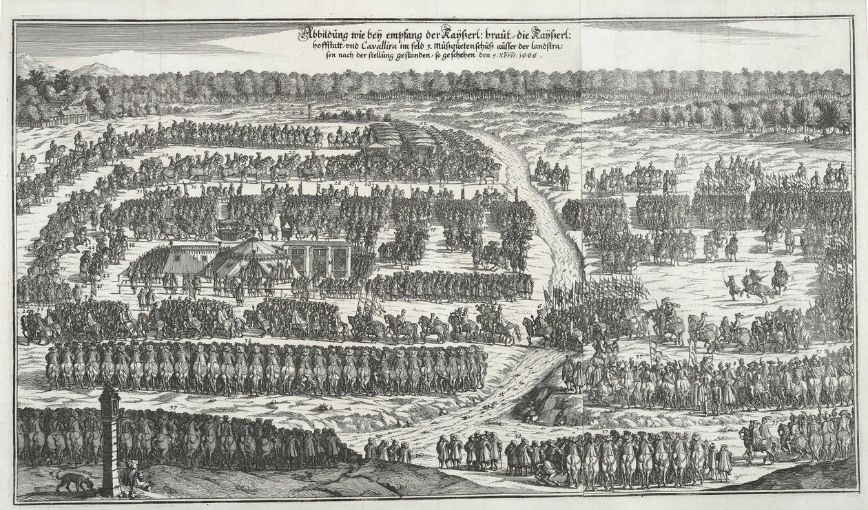 A spanyol Margaret Theresa infanta fogadása Bécsben 1666. december 6-án. alkotó: Unbekannt