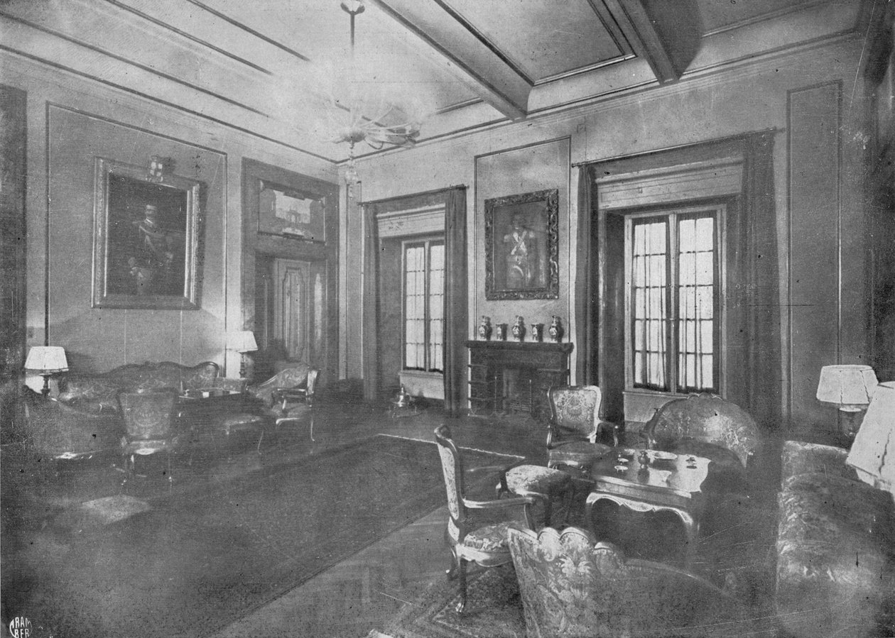 Fogadóterem III. Viktor Emánuel király és Elena olasz királynő kairói látogatásához, 1933. alkotó: Unbekannt