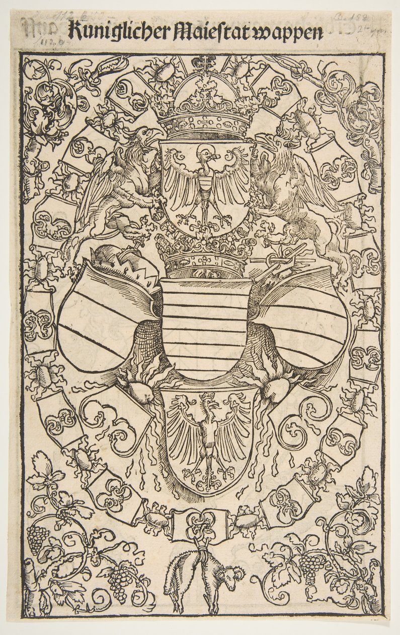 Recto: I. Maximilianus mint a rómaiak királyának címere, verso: Flórián címere ..., 1502. alkotó: Unbekannt
