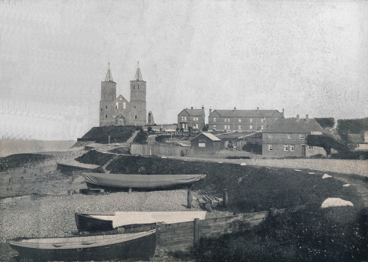 Reculver – A falu és a Reculver-tornyok, 1895 alkotó: Unbekannt