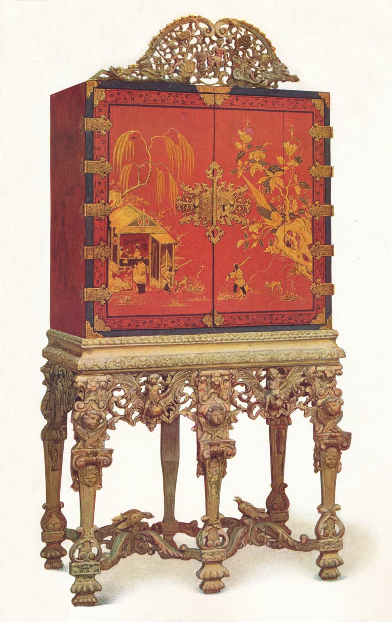Vörös és arany lakkszekrény, c1695, 1936 alkotó: Unbekannt
