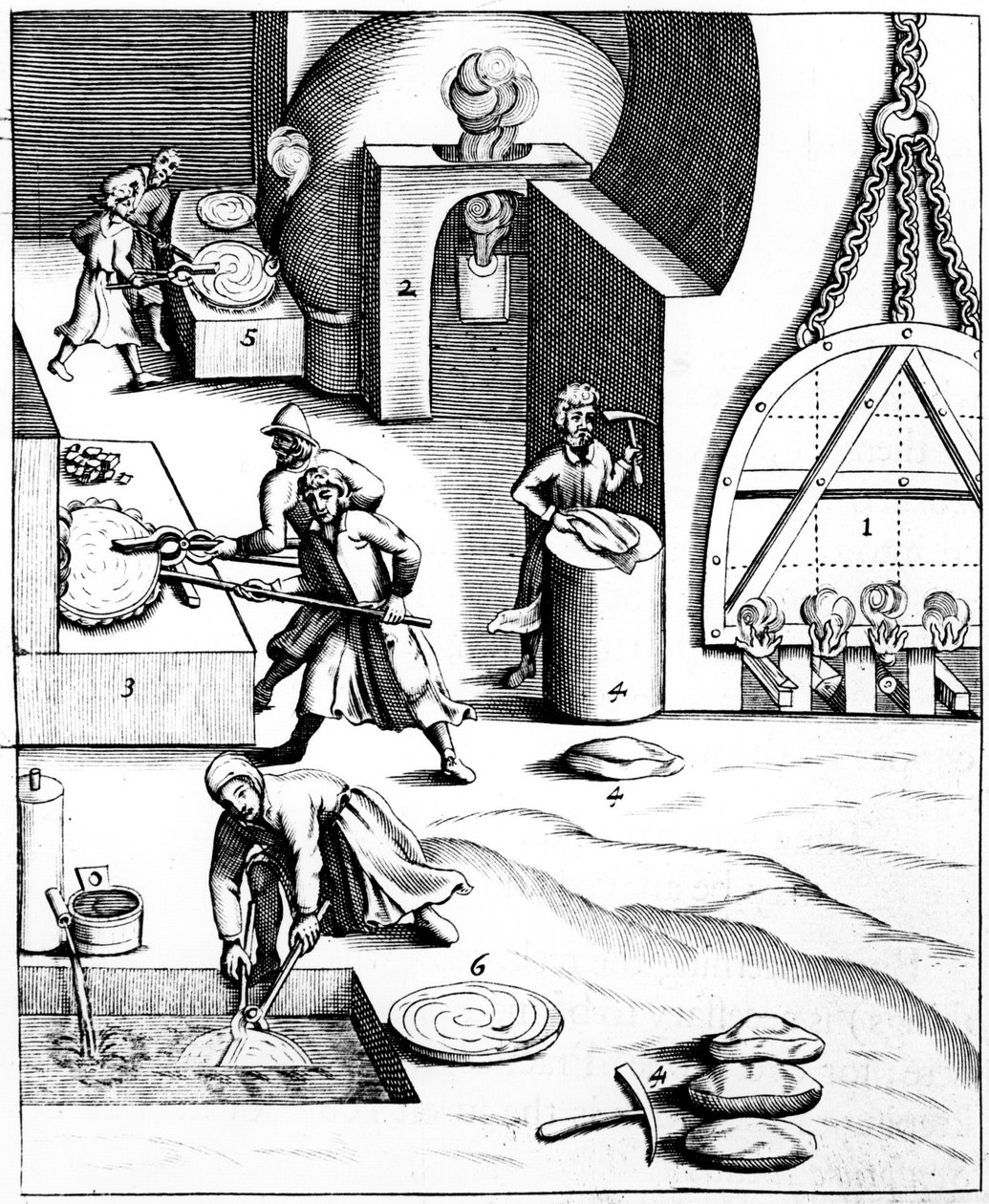Réz finomítása magyar eljárással, 1683 alkotó: Unbekannt