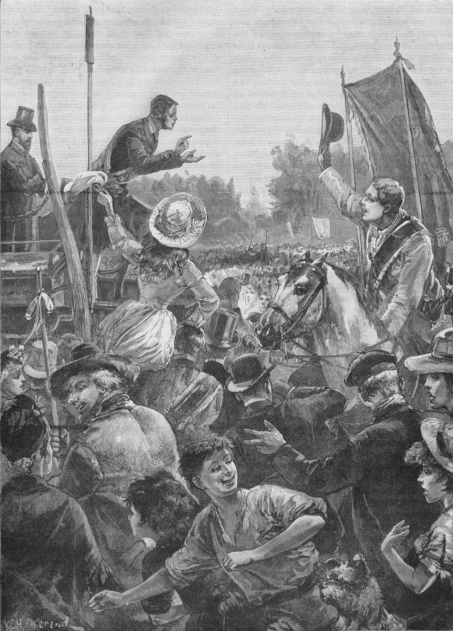 Reformtüntetés a londoni Hyde Parkban, 1906. 19. század alkotó: Unbekannt