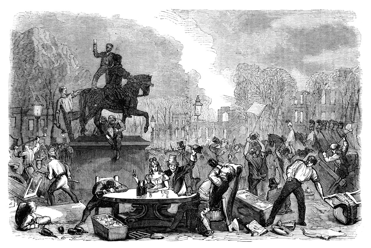 Reformlázadások a Queens Square-en, Bristol, 1831 c1895 alkotó: Unbekannt