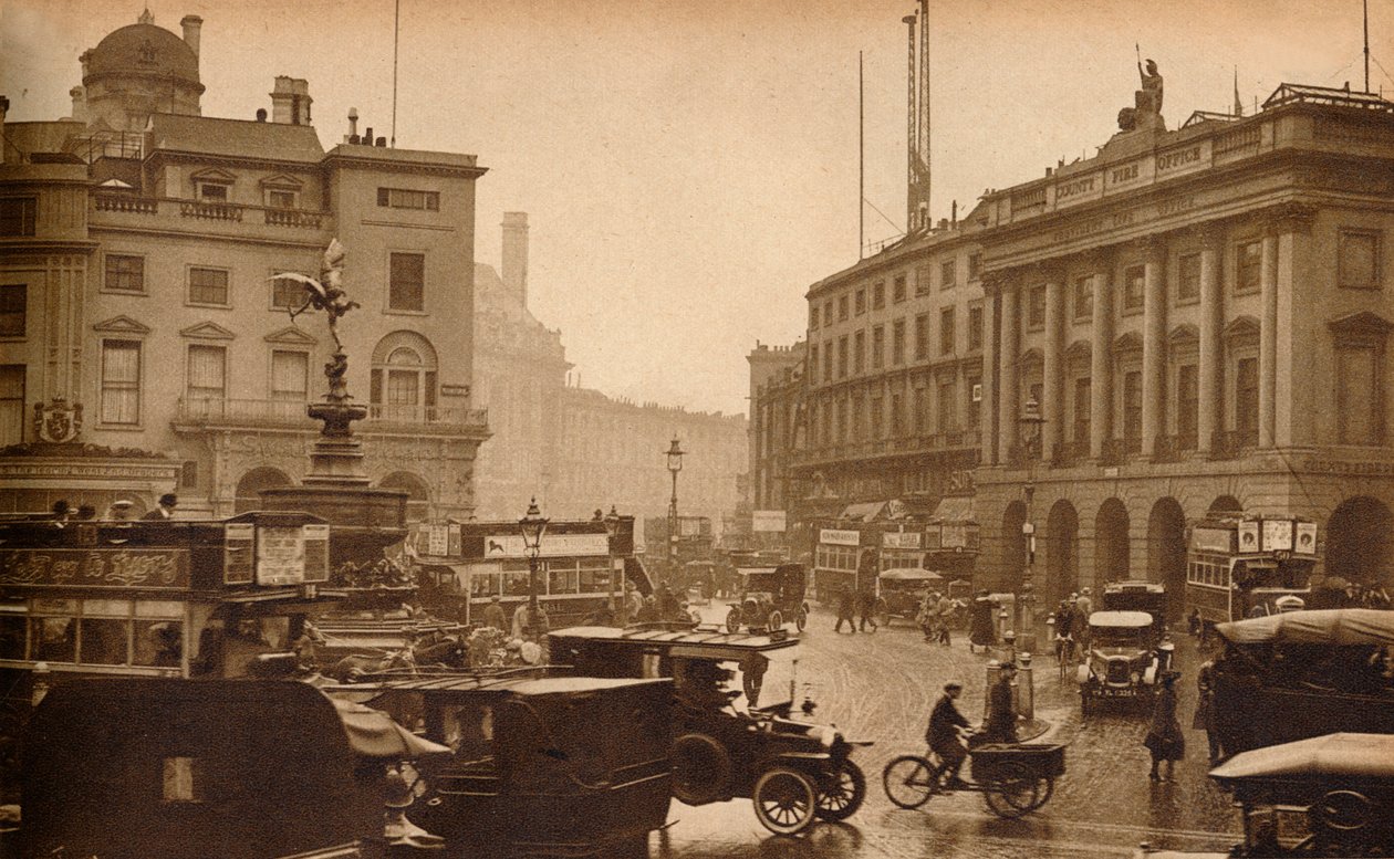 Regent Street, London, Anglia, a Piccadilly Circusból nézve, 1923, 1938 alkotó: Unbekannt