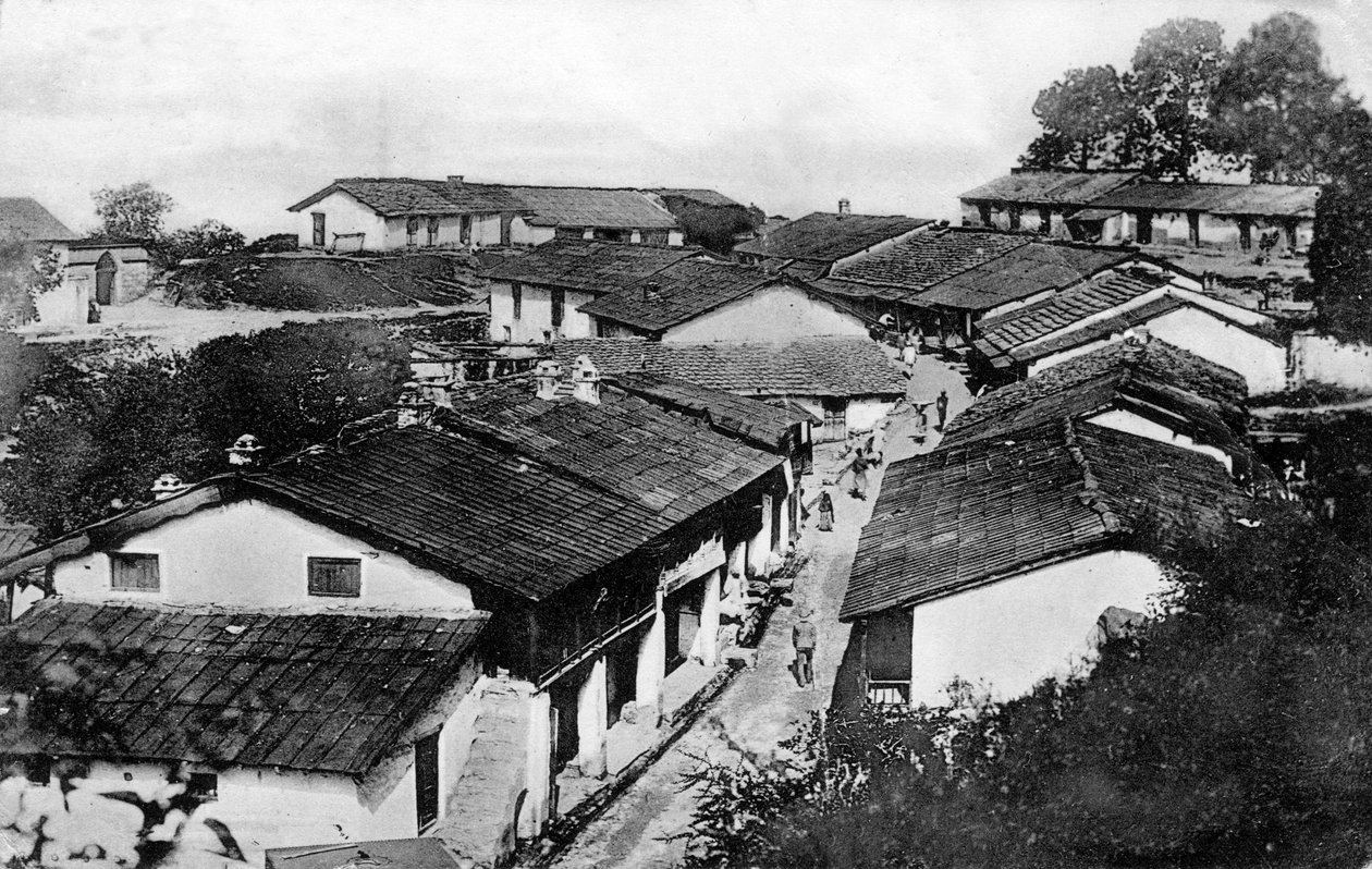 Ezred bazár, Ranikhet, Uttaranchal, India, 20. század eleje alkotó: Unbekannt