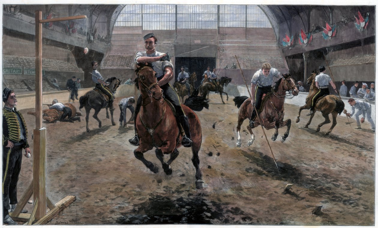 Próba a Királyi Katonai Tornára az Agricultural Hallban, Islington, London, 1886 alkotó: Unbekannt