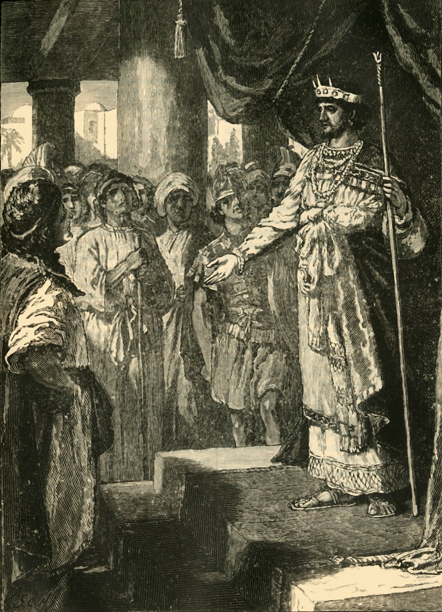 Rehoboam, aki elfogadja a fiatalok tanácsát, 1890. alkotó: Unbekannt