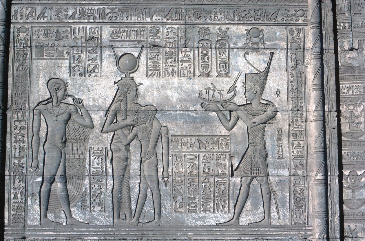 Dombormű a római Mammisiról, Hathor-templom, késő Ptolemaioszi és római, Kr.e. 125 - Kr.u. 60 alkotó: Unbekannt