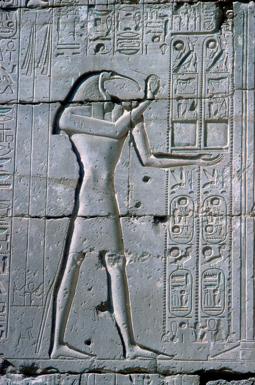 Dombormű: Thot, a Ramszeum, II. Ramszesz temploma, Luxor, Egyiptom, ie 1300 körül alkotó: Unbekannt