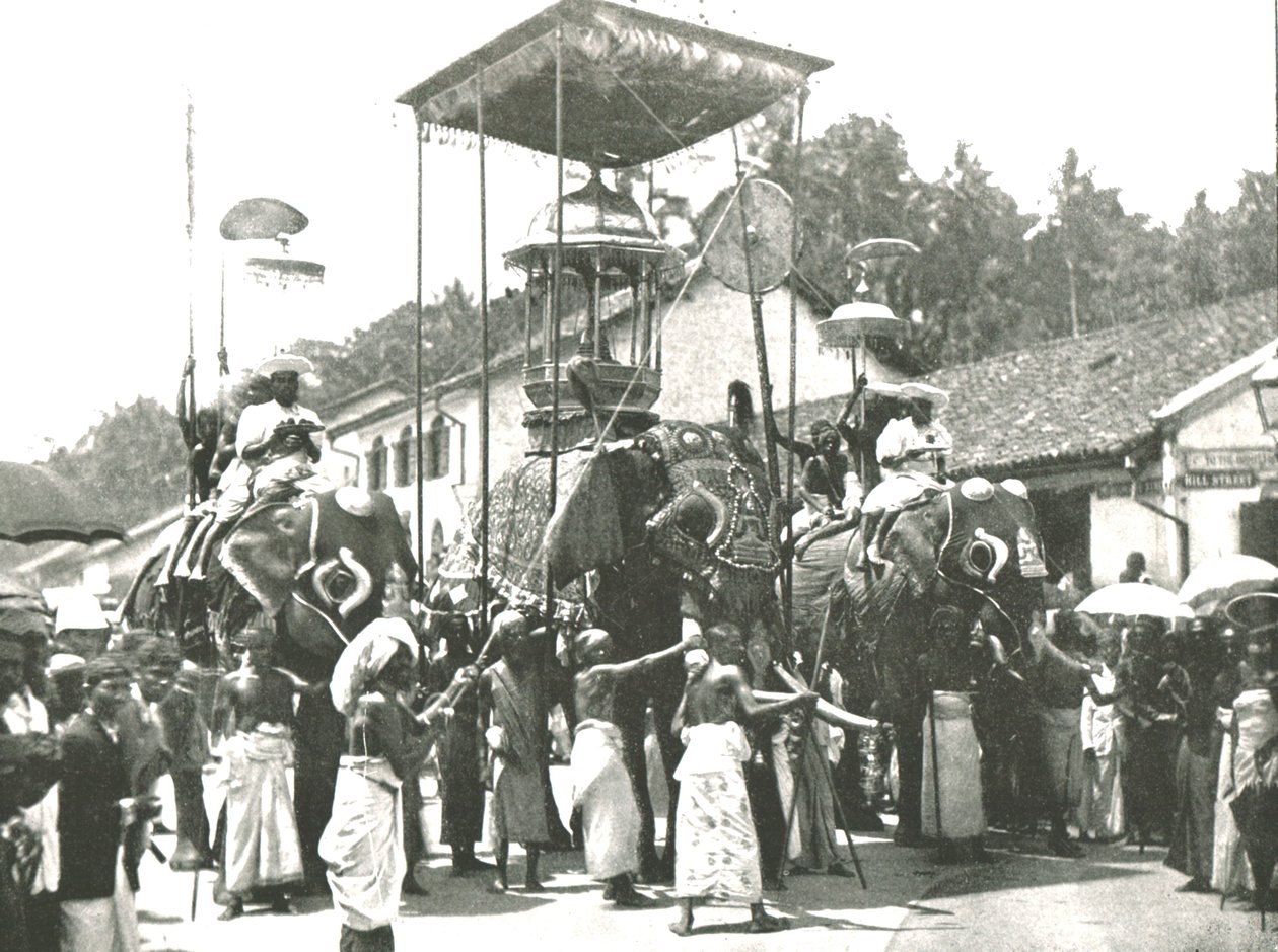 Vallási körmenet, Colombo, Ceylon, 1895. alkotó: Unbekannt
