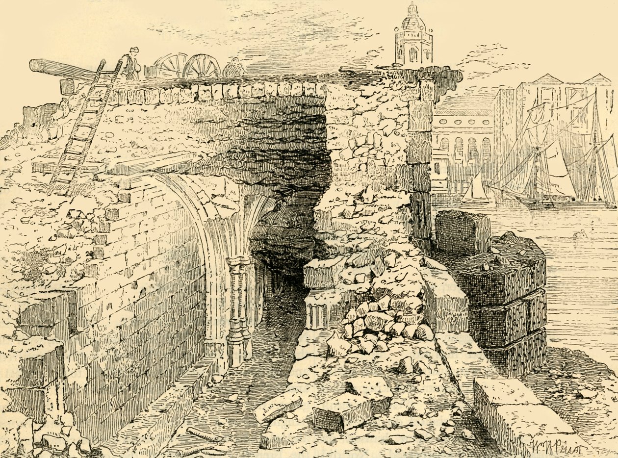 A Szent Tamás-kápolna maradványai, Old London Bridge, c1872. alkotó: Unbekannt