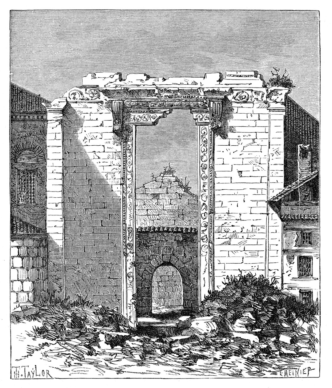 Augustus és Róma templomának maradványai, Ancyra Ankara, Törökország, 1895 alkotó: Unbekannt