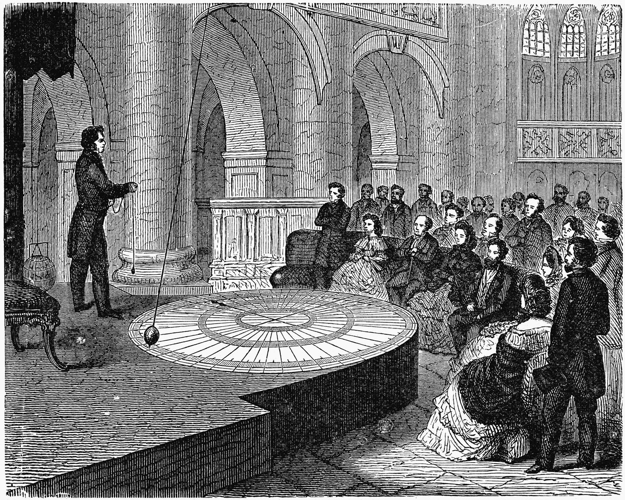 Foucault Föld forgásának bemutatójának megismétlése, 1851. május c1890 alkotó: Unbekannt