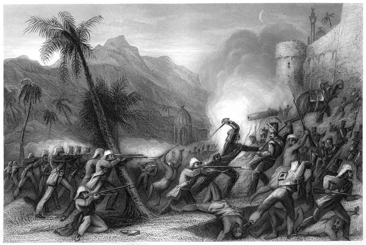 Egy bevetés visszaszorítása Delhi előtt, 1857, c1860 alkotó: Unbekannt