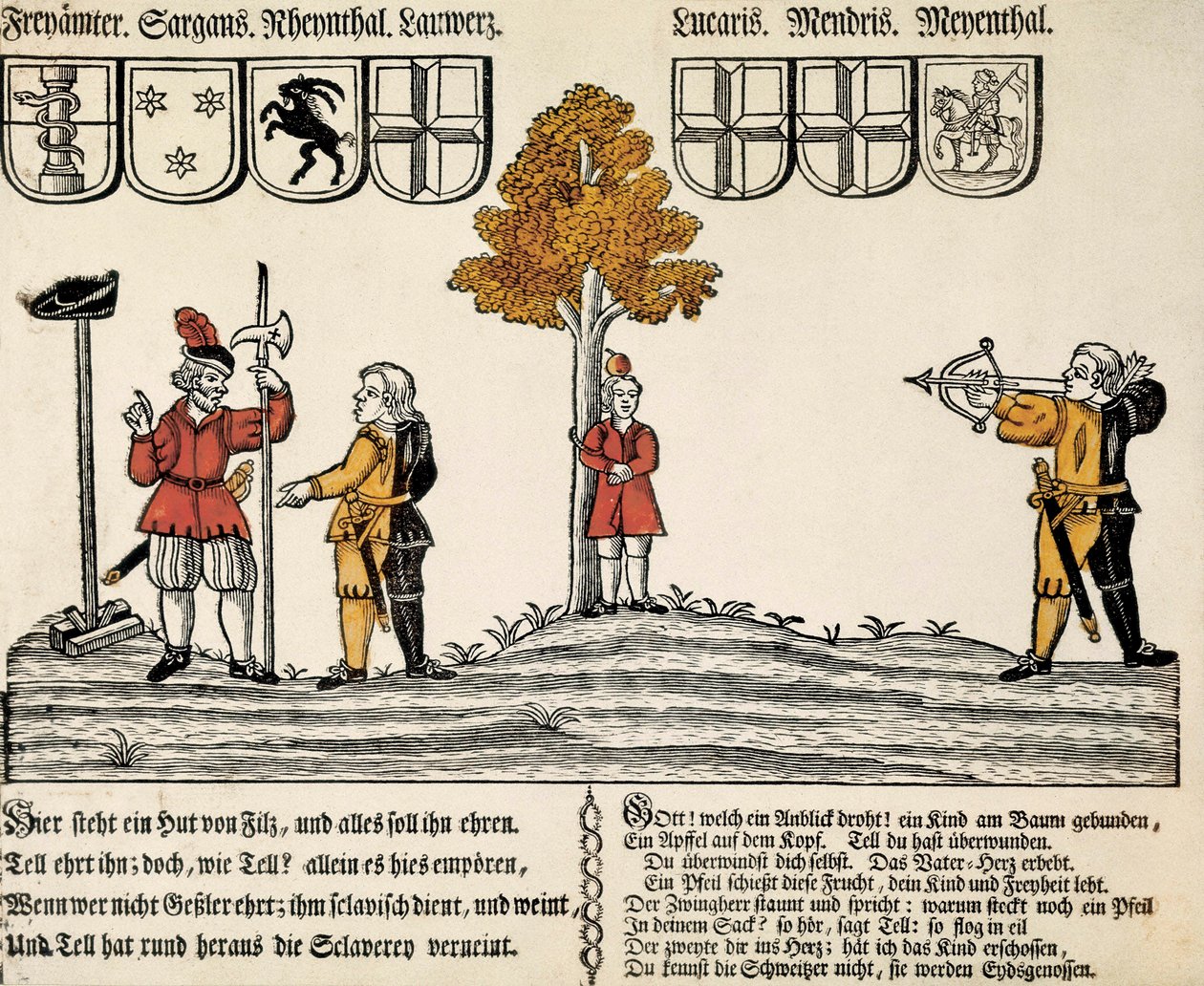 Guillaume Tell ábrázolása alkotó: Unbekannt
