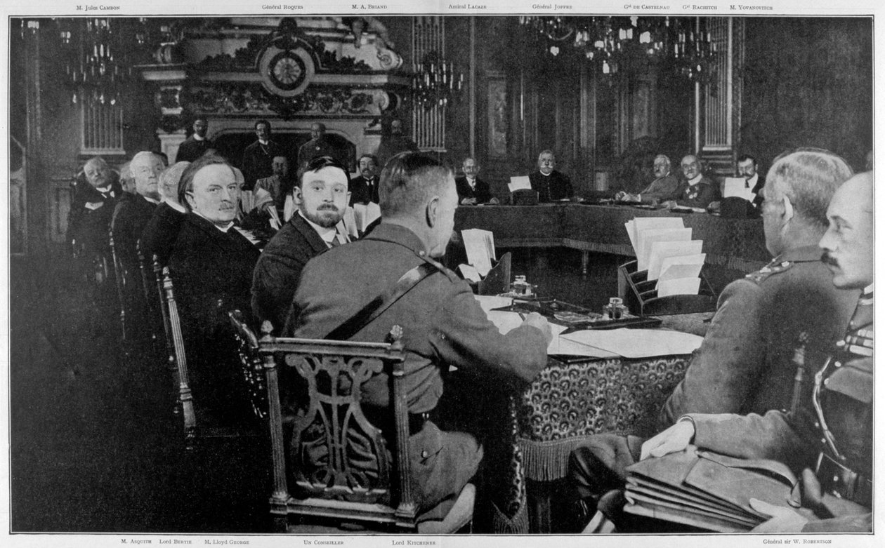 A szövetséges kormányok képviselői, Párizs, I. világháború, 1916. március 27-29. alkotó: Unbekannt