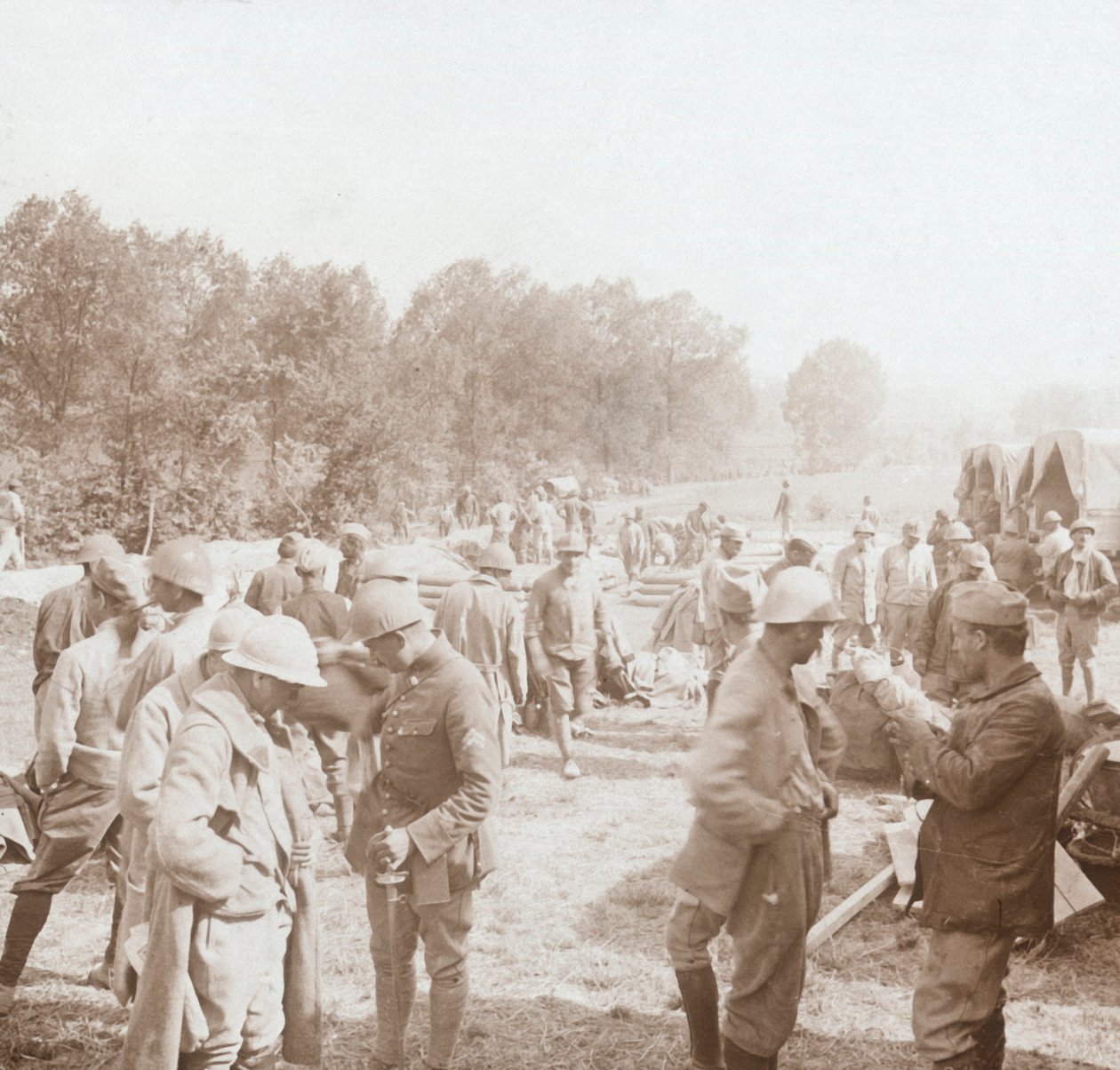 Pihenőhely, Genicourt, Észak-Franciaország, c1914-c1918 alkotó: Unbekannt