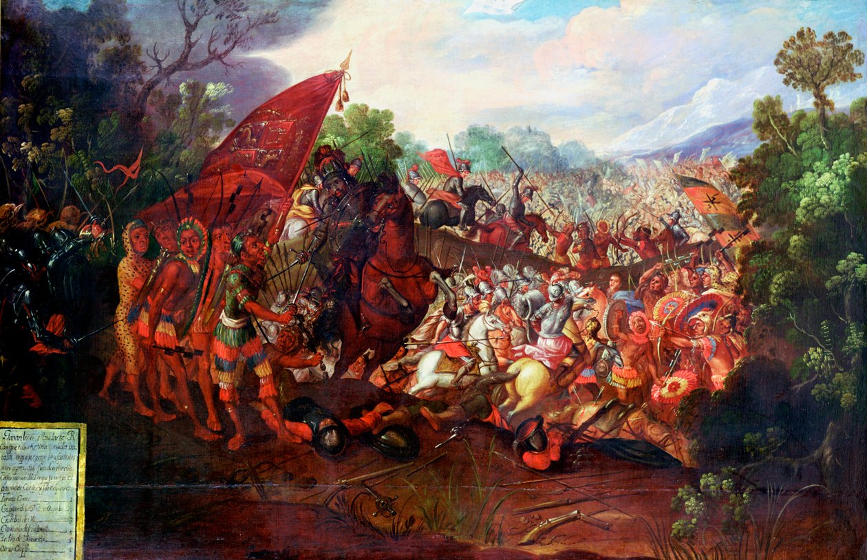 Hernando Cortes visszavonulása Tenochtitlanból, Mexikóból, 1520 alkotó: Unbekannt