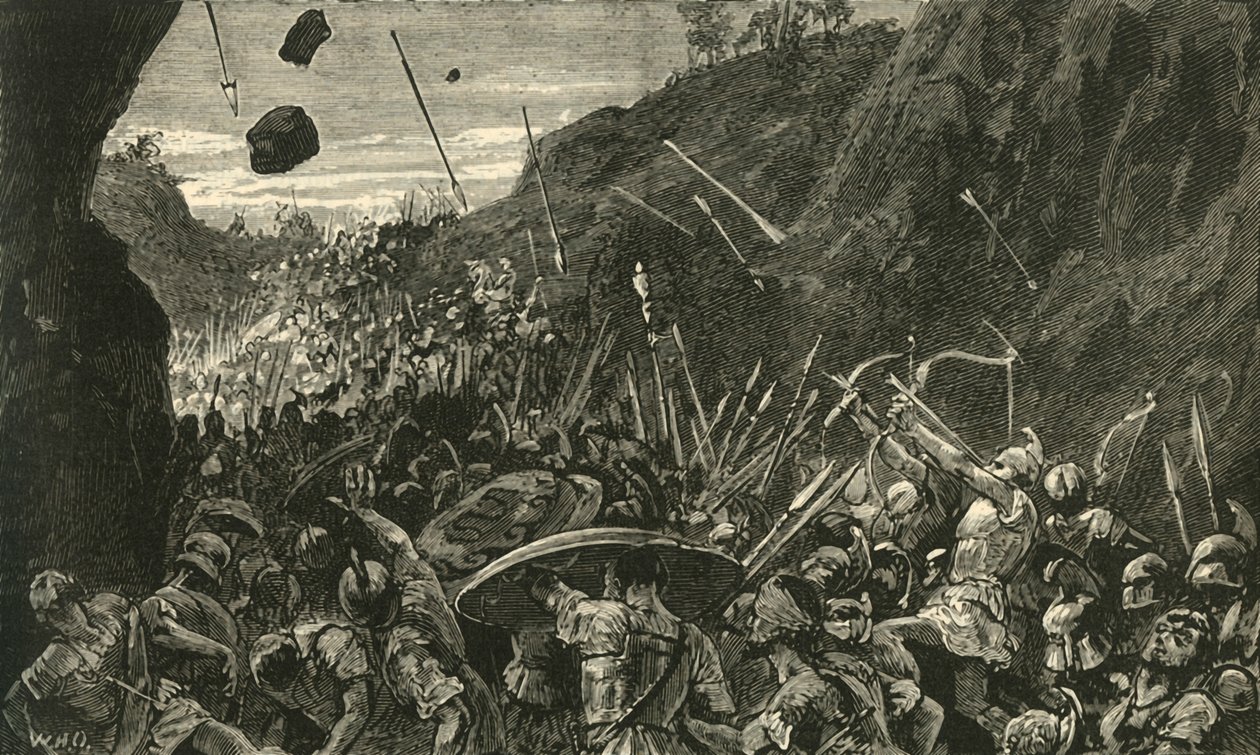 Az athéniak visszavonulása Siracusából, 1890. alkotó: Unbekannt