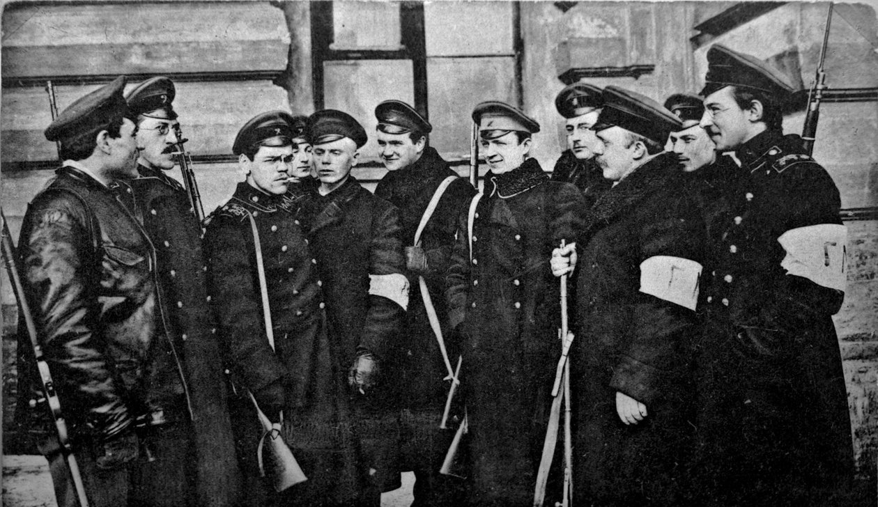 Forradalmi diákok a februári forradalom után, Oroszország, 1917. alkotó: Unbekannt